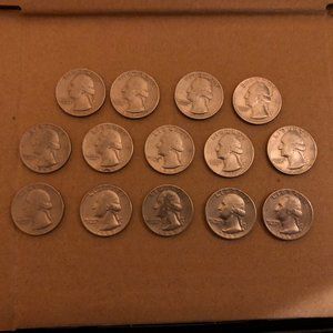 1965 Washington Quarters - No Mint Mark - Lot of 14